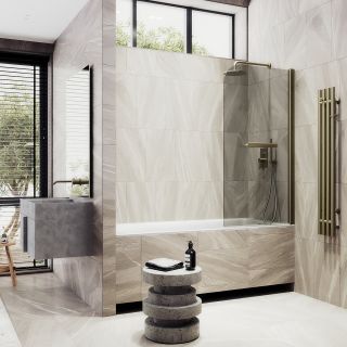 Шторка на ванну MaybahGlass MGV-783-2 70см бронза